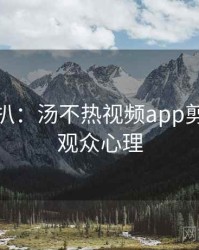 独家深扒：汤不热视频app剪辑教程观众心理